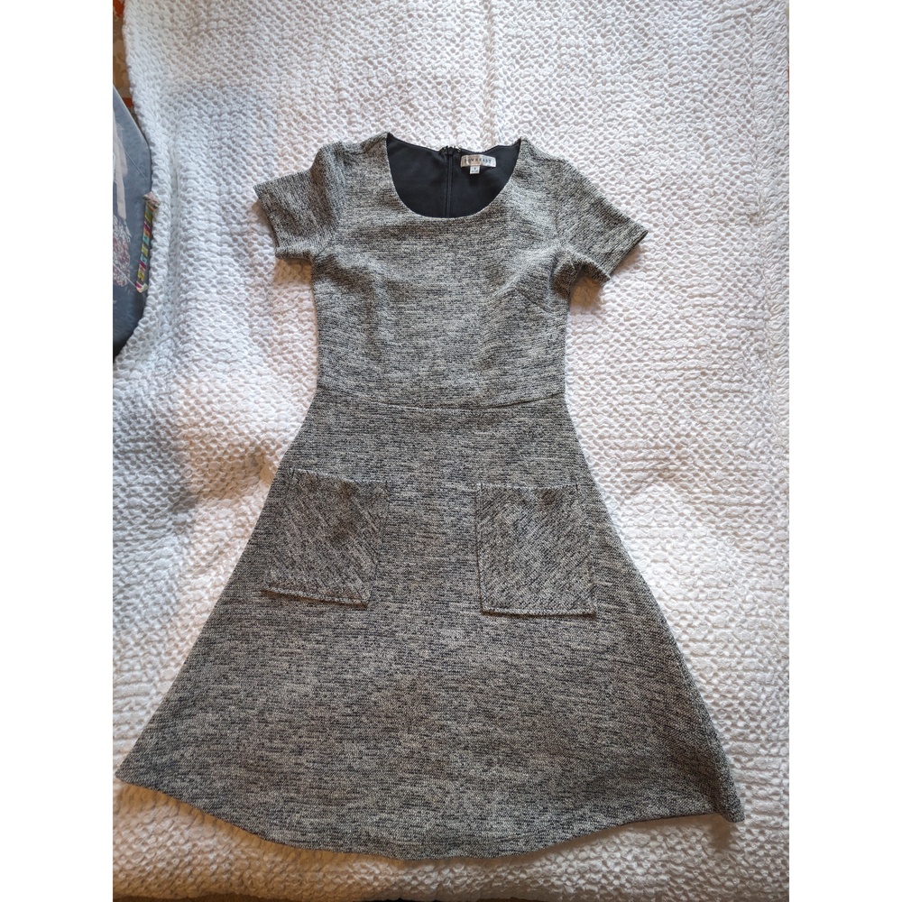 Downeast gray fit and flare dress with pockets